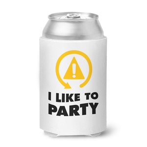 DSC - I Like To Party Can Koozie - White