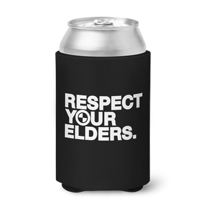 Respect Your Elders BMW Can Koozie - Black